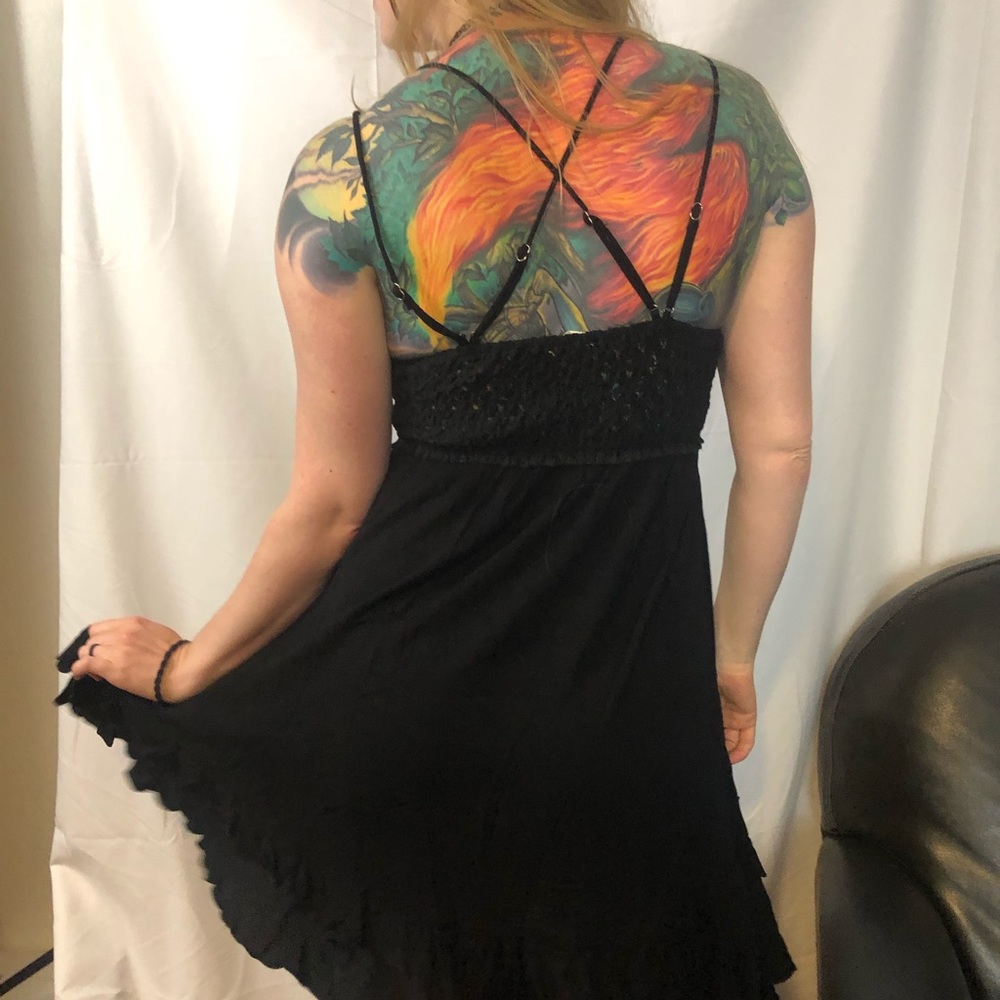 Lace top black dress - Picture 3 of 8